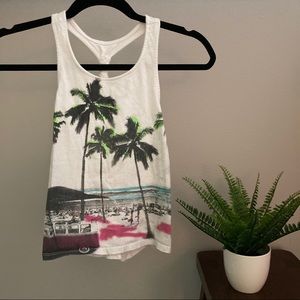 🪴3/$15 white razor back girls beach tank